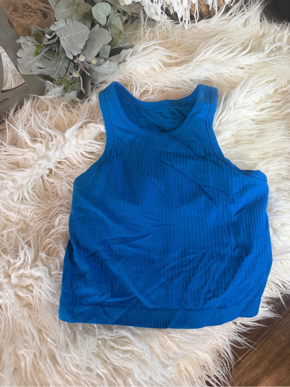 lululemon athletica Ribbed Royal Blue Racerback Tank